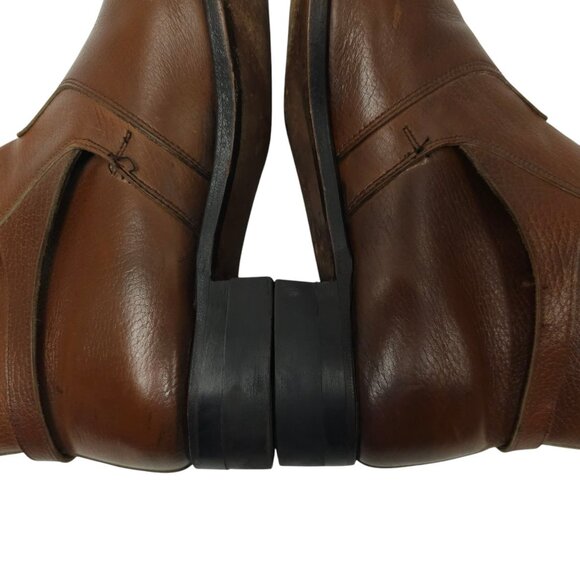 French Shriner Ankle Boot Mens 8.5 E Vintage Dress Monk Strap Buckle Leather - Picture 14 of 16